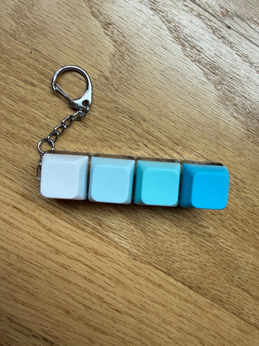 Fidget Keyboard Clicker Keychain Blue